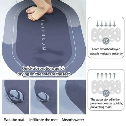 Super Absorbent Bathroom Mat - Premium Quality (Random Prints)